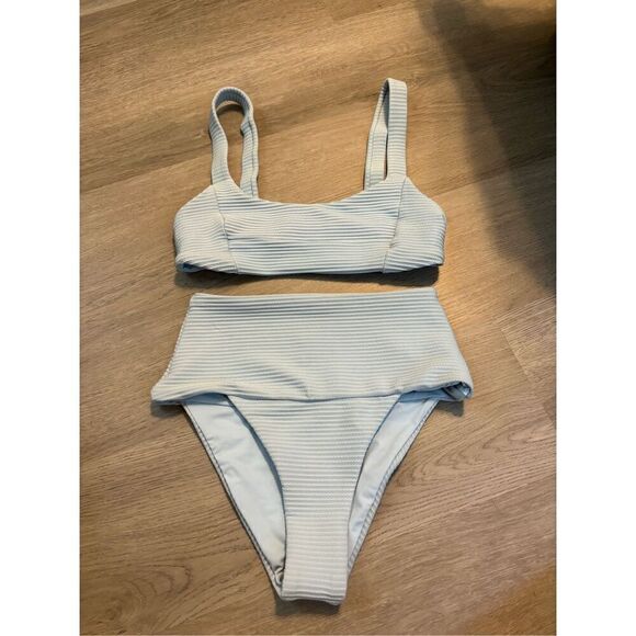 L Space Baby Blue Jess Bikini Set Sz XS NWOT - Picture 1 of 4